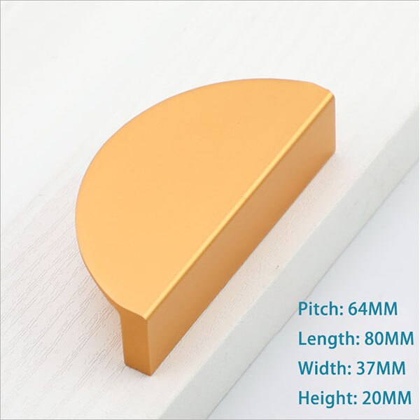 Half Round Drawer Knob Kitchen Cabinet Handles Door Pull Gold Black Copper Brushed Matte Zinc Alloy Triangle Furniture Hardware: B