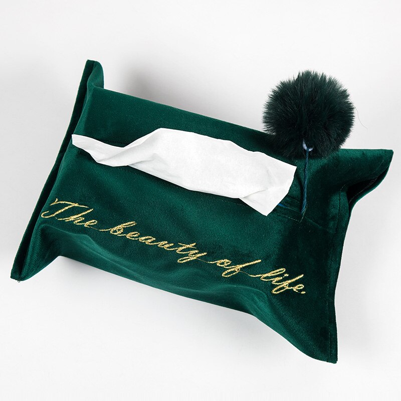 Tassel tissue box deksel thuis auto hotel tissue houder thuis keuken organizer trekkoord tas