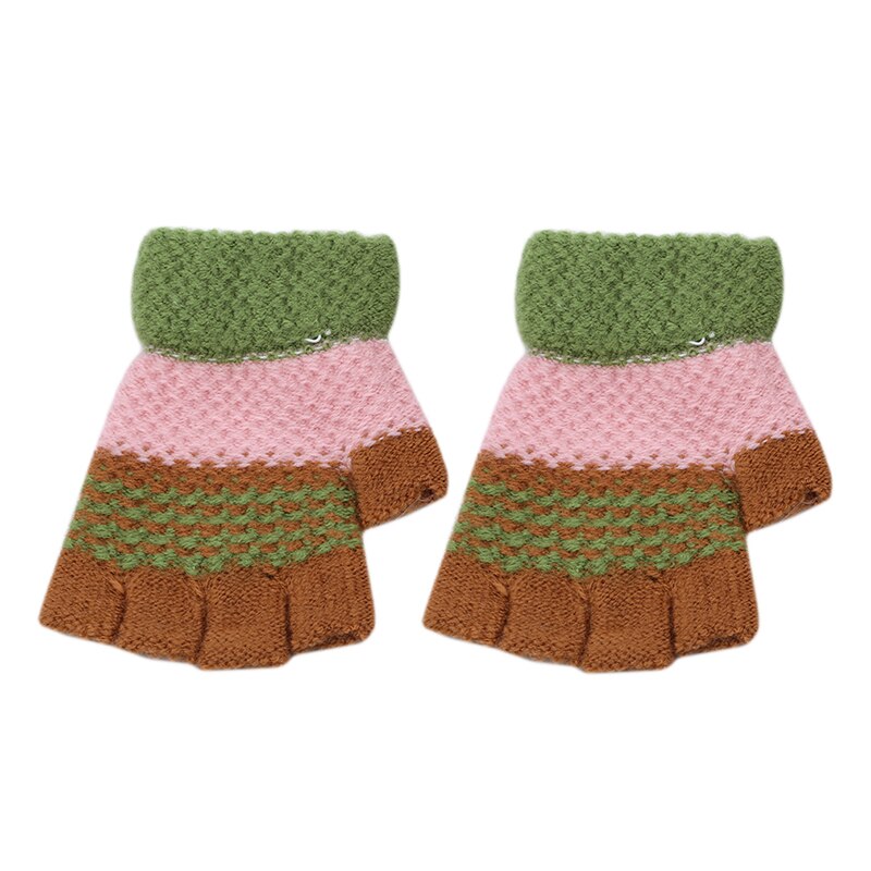 2019 nuovo 2-10 Y Bambini Half-Finger Gloves Guanti Invernali Caldi per Bambini Guanti Per Bambini per I Ragazzi e Le Ragazze Crochet maglia Del Bambino Guanti Regali di Nuovo Anno