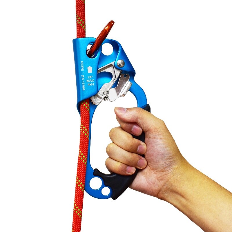 Harnais d'escalade demi-corps pour adulte, rappel extérieur, siège de sécurité, ceinture de poitrine, camping, randonnée: Bloqueur droit