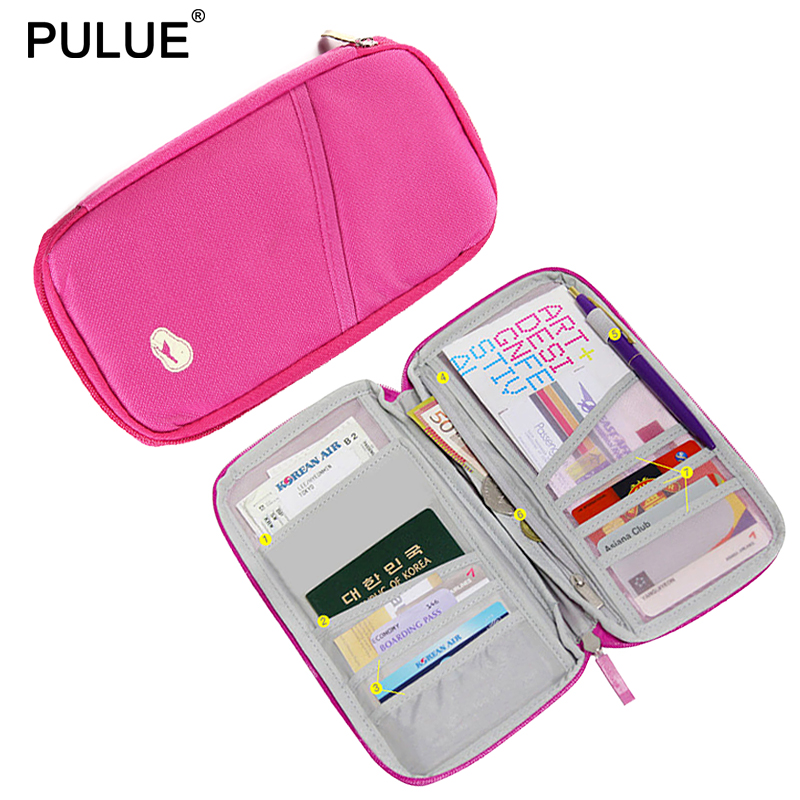 Travel Passport Wallet Passport Holder Multi-Function Ticket Credit Card Package ID Document Multi-Card Storage Pack Clutch