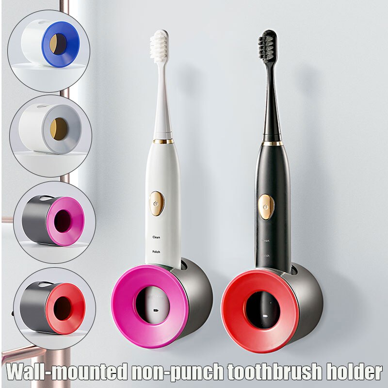 Nyjusterbar elektrisk tandbørsteholder, der stanser gratis vægmonteret hyldeholder til elektrisk tandbørste