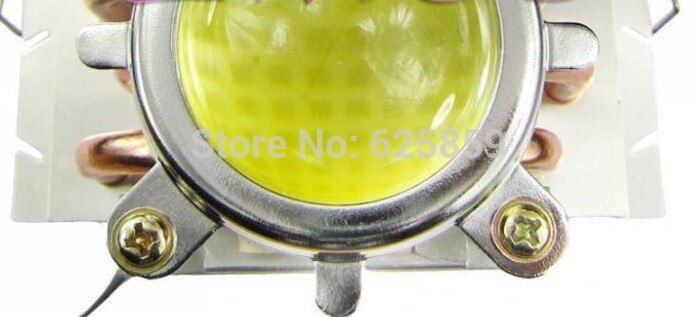 1 st slutlig kylfläns 3 kopparrör med fläkt  +44mm lins för 20w 50w -100w högeffektsled