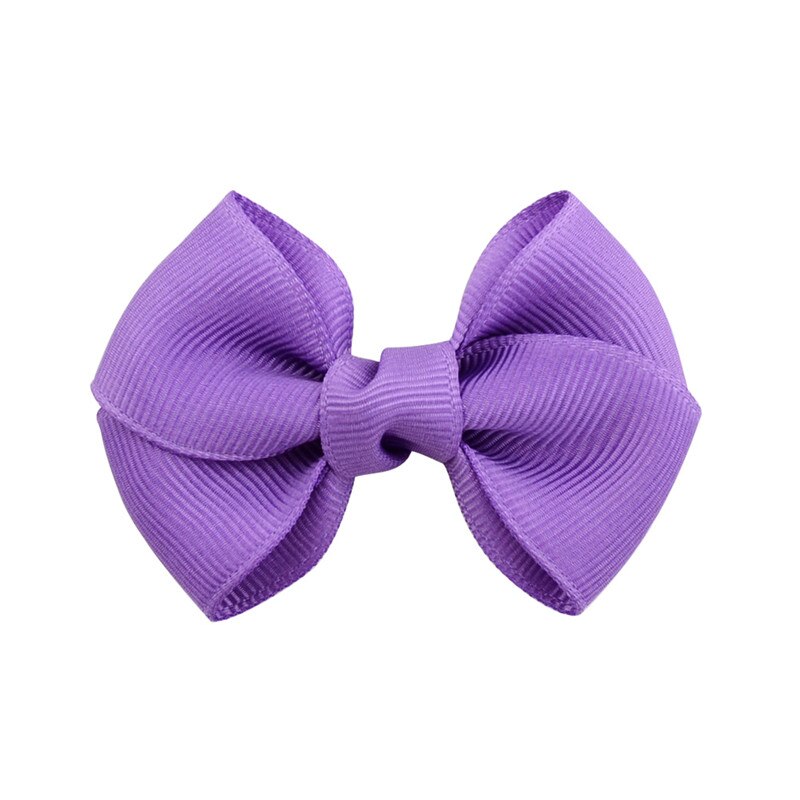 Solide Lint Strik Haarspeld voor Meisjes Kinderen Bowknots Haar Clips Vrouwen Haarspelden Haar Accessoires Baby Haarspelden Decoraties: 05 Violet