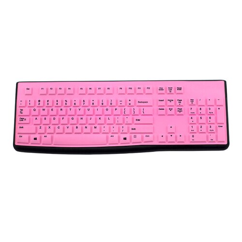 Keyboard Protection for Logitech K120 Keyboard MK120 Desktop Keyboard Protection Film Full Cover Button Cover Keyboard Cover: type11