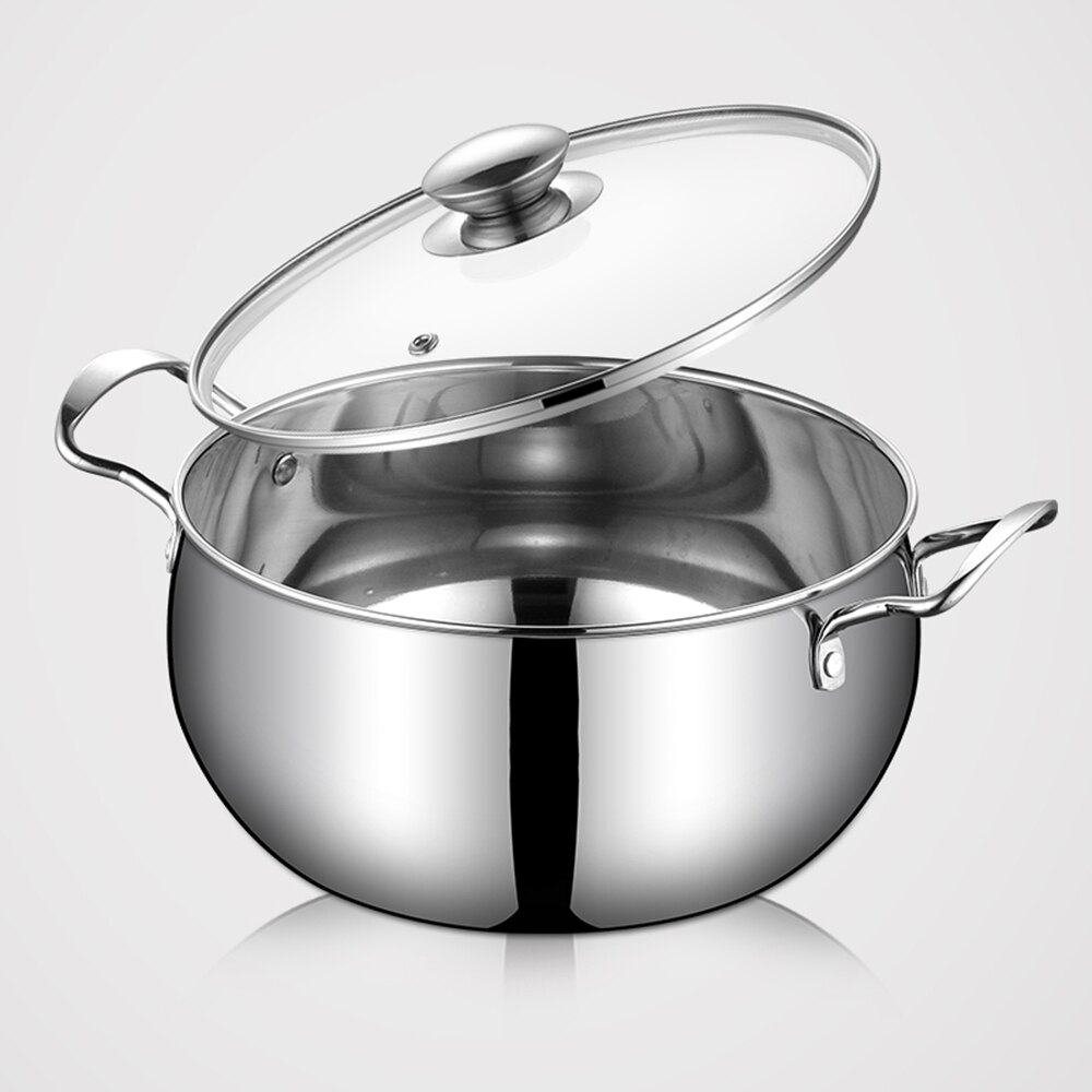 Starke Edelstahl Suppe Topf Rohr Ohr Doppel Griff Suppe Topf Induktion Herde Küche Topf einstellen mit Sieb Suppe Schöpfen