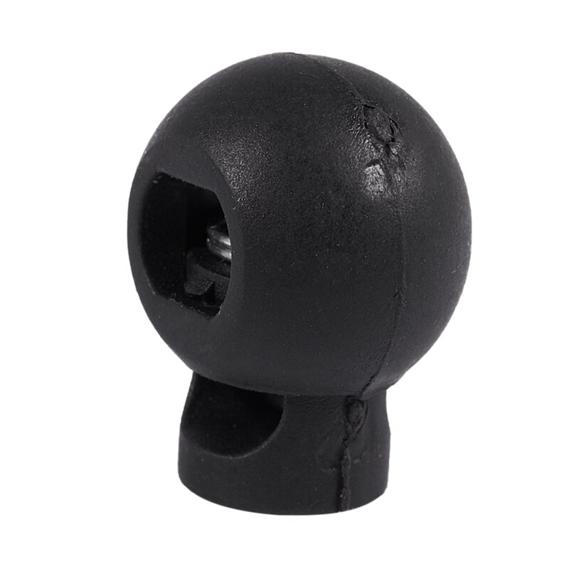 100 Piece Cord Stopper DIY Black Plastic Connector Cord Lock Stopper Switch Cover