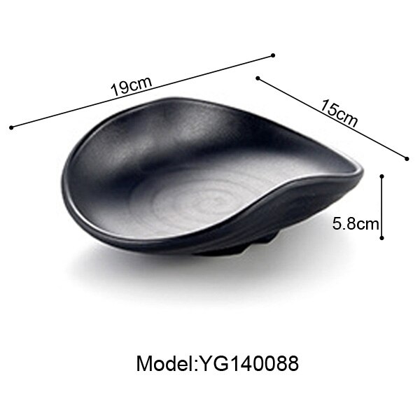 A5 mélamine vaisselle assiette à dîner assiette Larregular plat à soupe avec bouche mélamine porcelaine Imitation vaisselle assiette à rôtir: YG140088