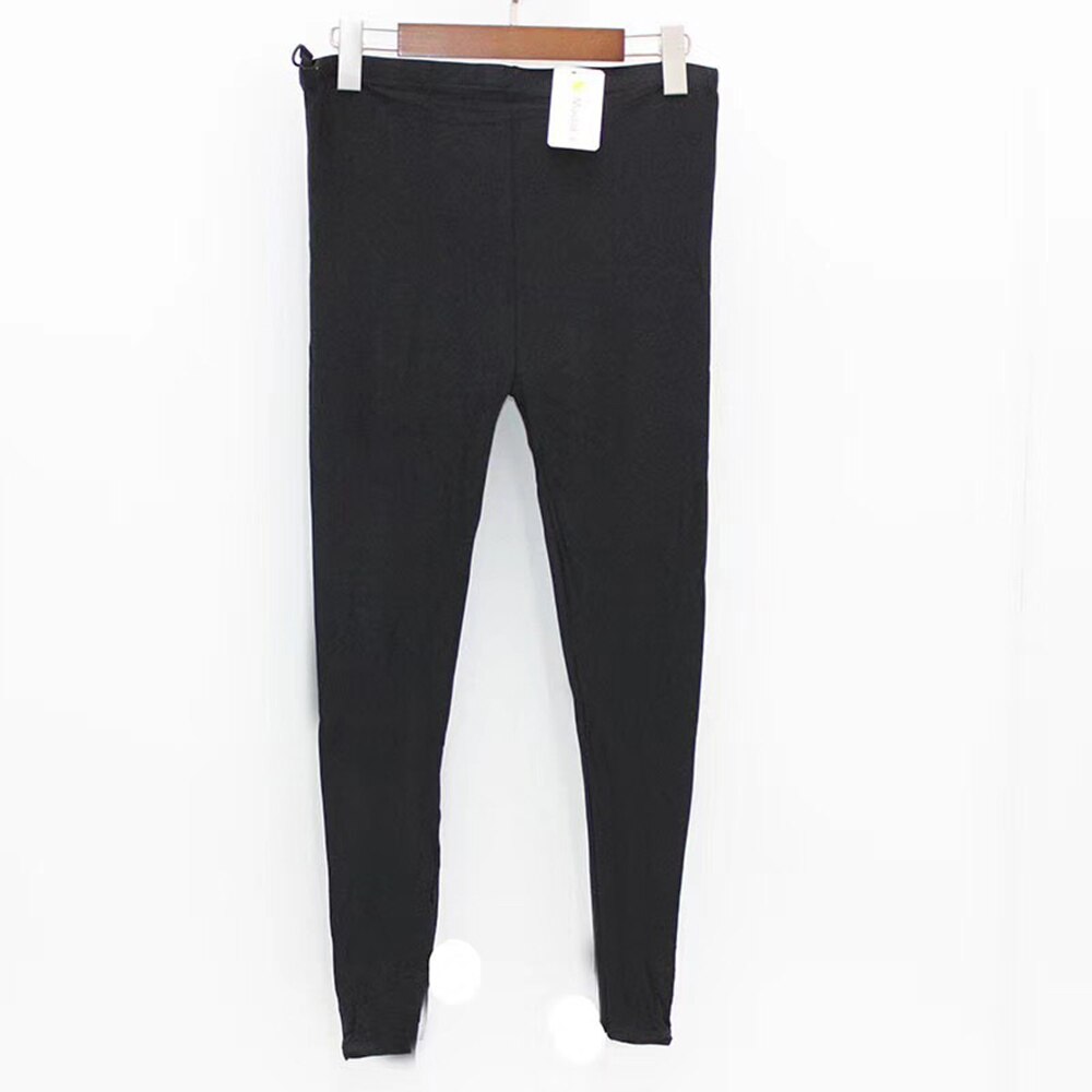 Gravide kvinder tykke behagelige varmere leggings graviditetsbukser elasticitet åndbare sorte stramme bukser til dame: Default Title