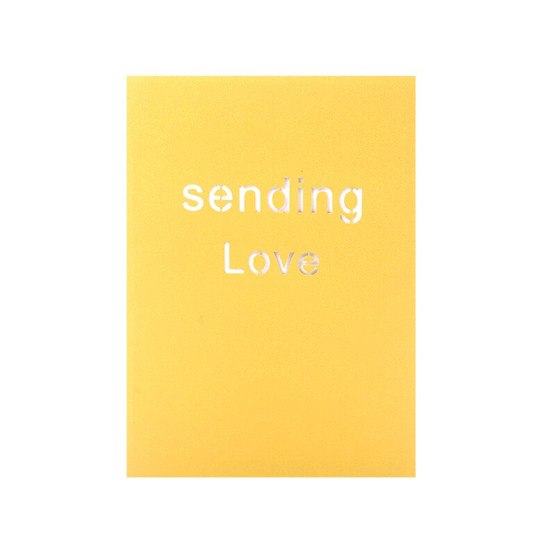 Sending Love 3D Pop-Up Cards Valentines Day Postcard with Envelope Stickers Wedding Invitation Greeting Cards Anniversary