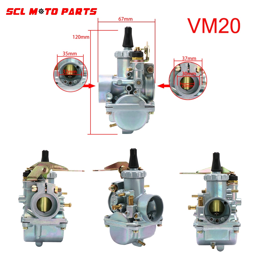 ALconstar-Racing Motorcycle VM20 20mm Carburetor Engine Device For MIKUNI Carb Round Slide Motorcycle VM20 ATV Stock Part