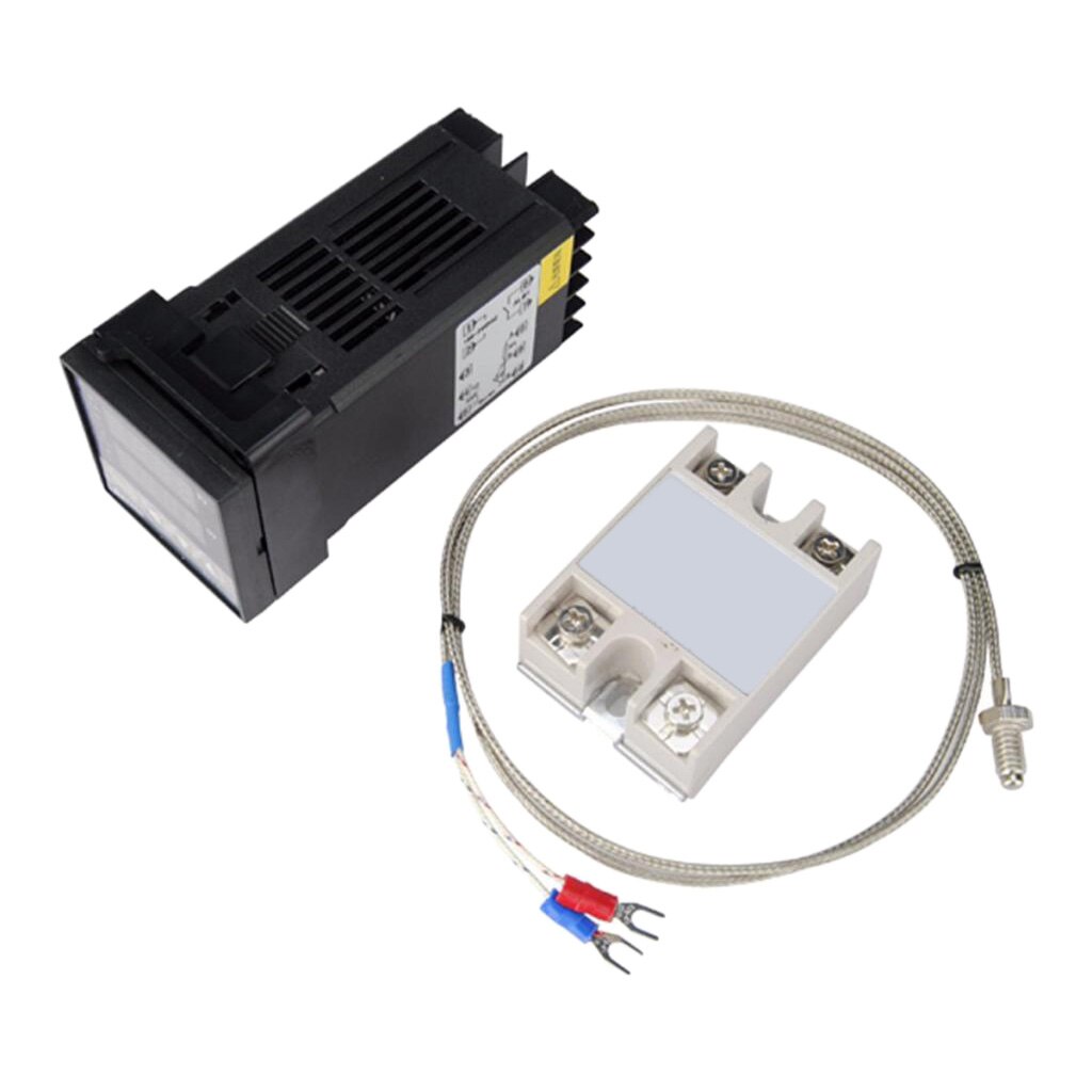 1pc 0-1300℃ REX-C100 Digital PID Temperature Controller SSR Control Kits