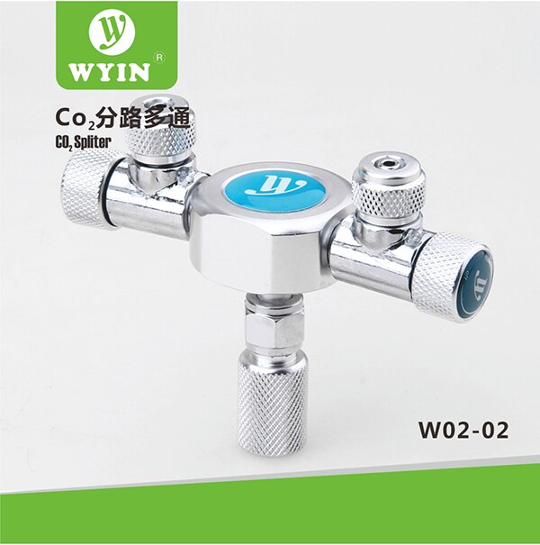 Aquarium W21.8 CO2 stainless steel aquarium regulator multi-channel shunt needle valve, solenoid valve bubble counter: W0202