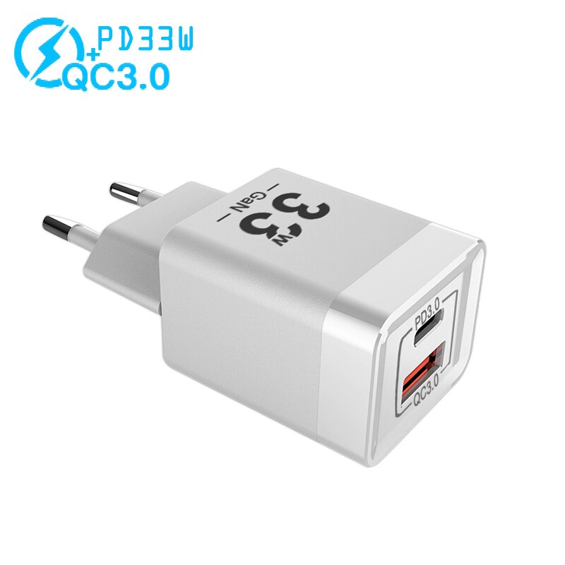 33W Pd Usb C Lader Voor Iphone 13 Pro Max 12 11 Xs Xr Mini Snelle Chargeur Type C qc 3.0 Quick Oplaadkabel Telefoon Accessoires: EU White