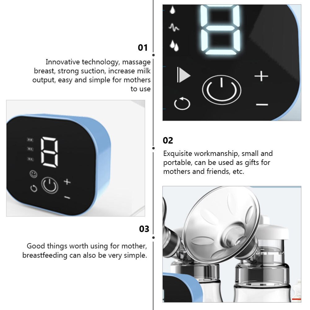 Tire-lait électrique bilatéral, 1 pièce, outil d'aspiration du sein, dispositif d'allaitement
