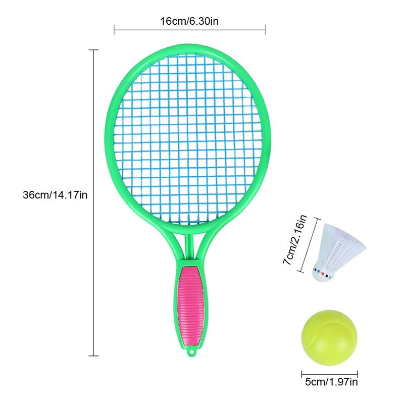 Strand Tennisracket Kinderen Outdoor Sport Tennisracket Met Badminton Bal Roze