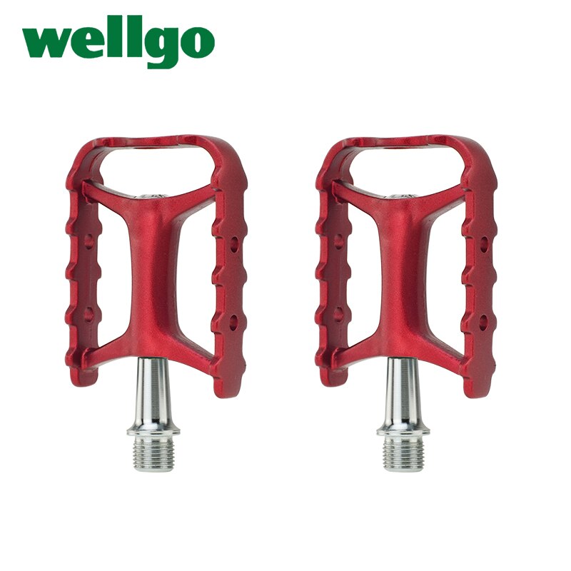 Wellgo M111 Non-Quick Quick Release Ultralight Aluminium Mtb Road Opvouwbare Fiets Pedalen Fietsen Lager Fiets Pedalen: M111 Red