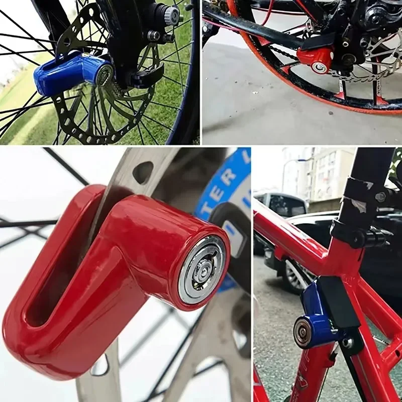 Beveiliging Antidiefstalslot Fietsschijfremslot Fiets Motor Mini Antidiefstal Draagbaar hangend remslot van aluminiumlegering