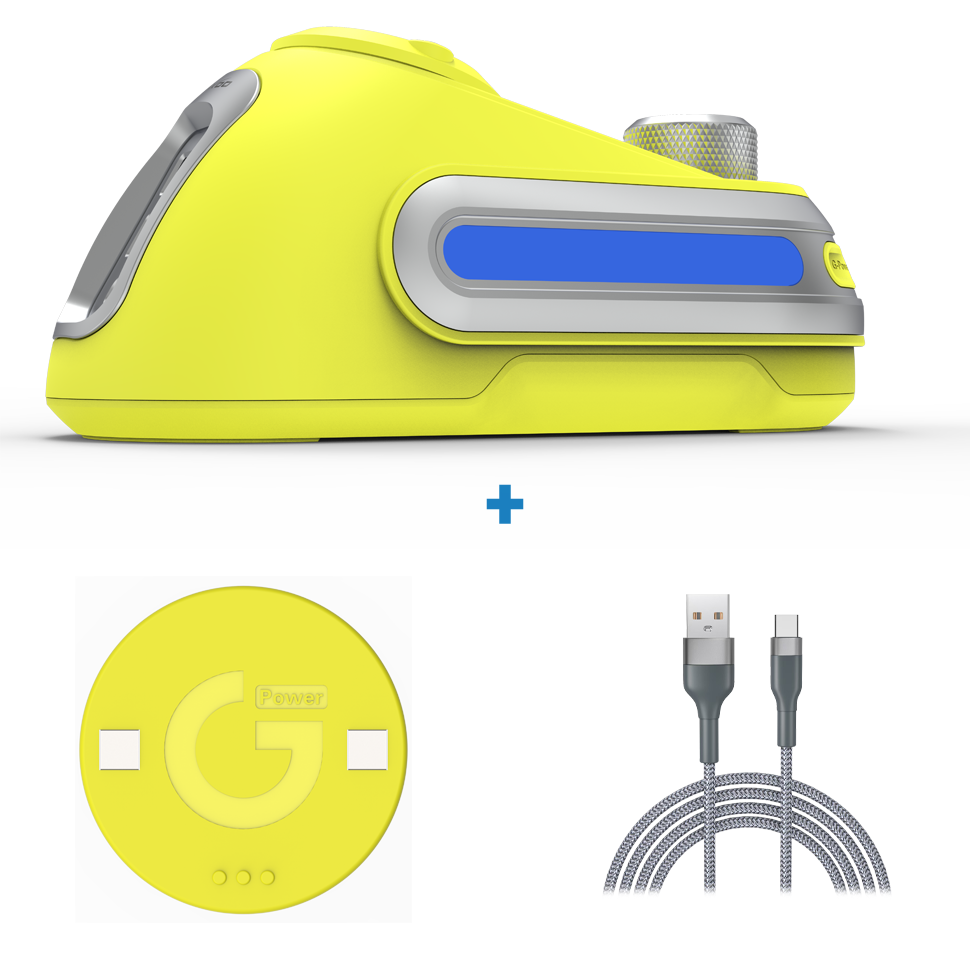 Fanxoo G-Power Mouse Wireless Charging Dock for Logitech G502 G502X Plus GPW G903 with RGB light computer volume control knob: Cream Color