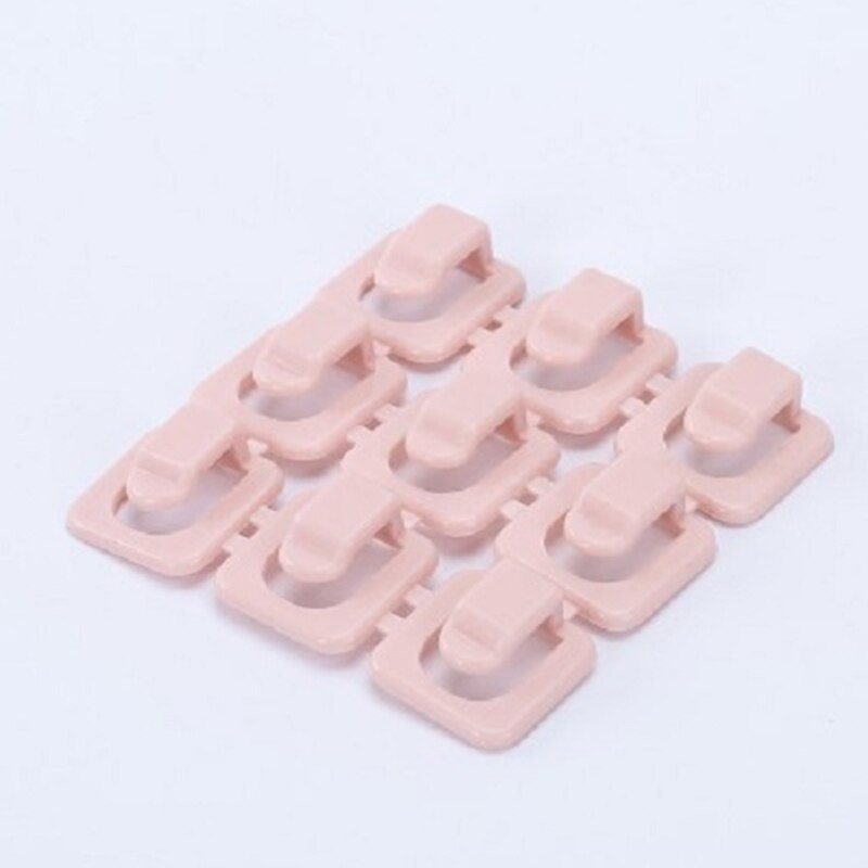 Fastgørelsesklemme wire clip bordplade væg wire fiksering selvklæbende wire clip wire net finish finish clip wire management organizer: Lyserød