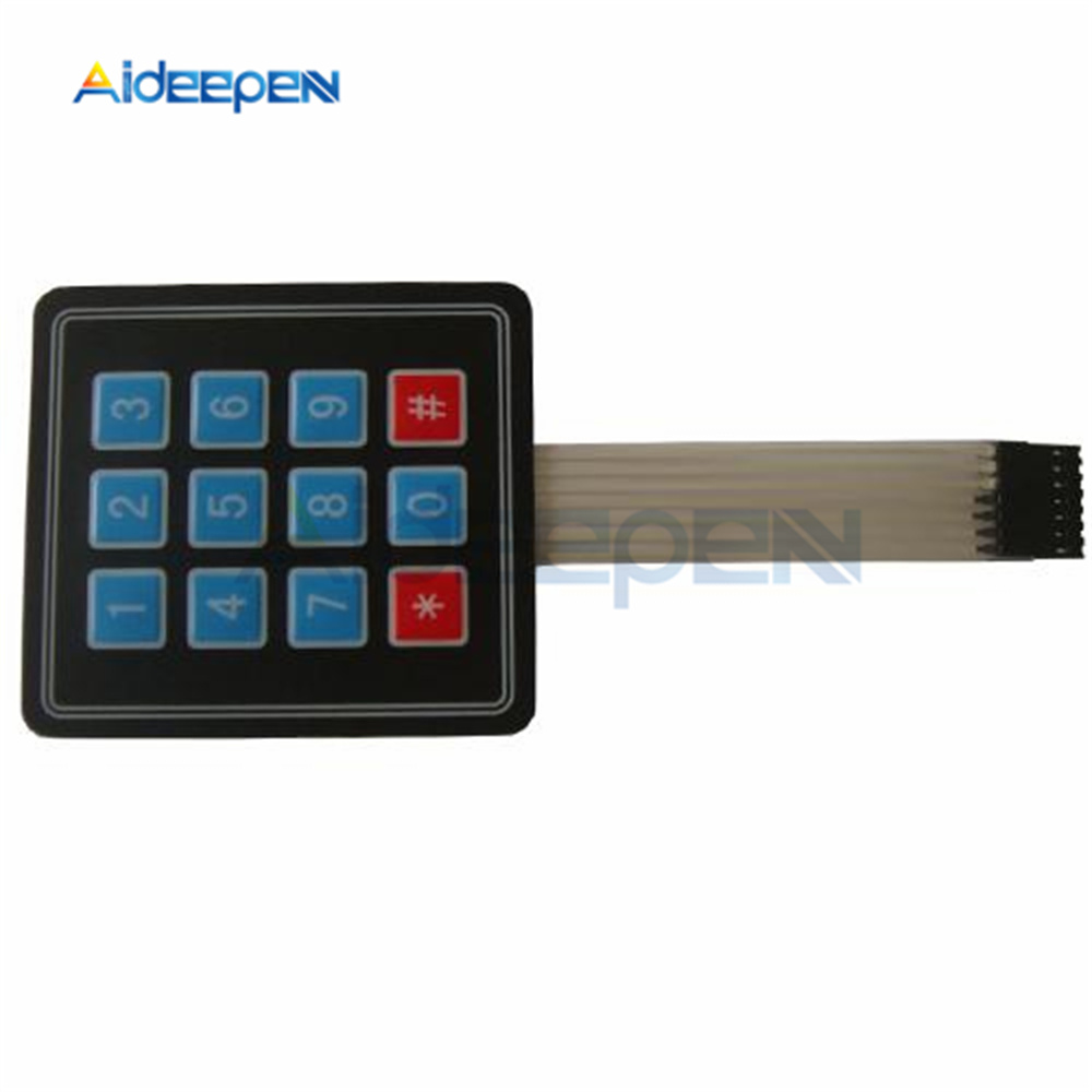 1*2 3 4 5 Key Button Membrane Switch 3*4 4X5 Matrix Array Keyboard 1X6 Keypad with LED Control Panel Pad DIY Kit For Arduino
