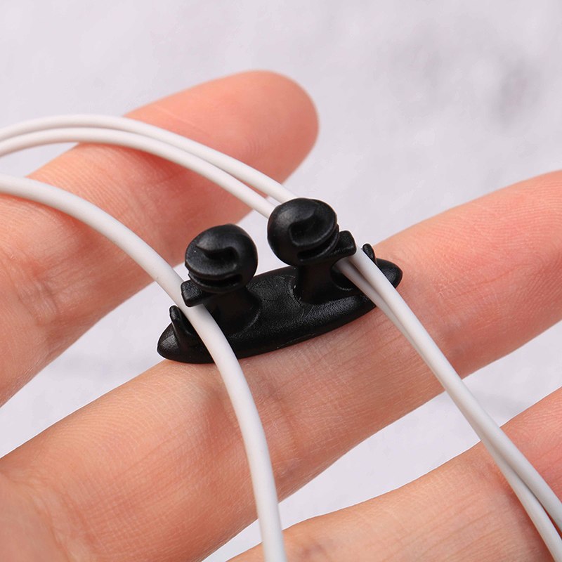 8Pcs/set Adhesive Wire Cable Holder Clip Cable Winder Wire Clip Organizer Space Saving Desk Accessories Office Supplies