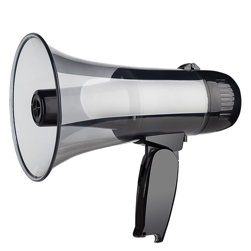 Altoparlante megafono Bullhorn da 20 Watt con sirena integrata e modalità di allarme con registrazione 240S e porta USB: Default Title