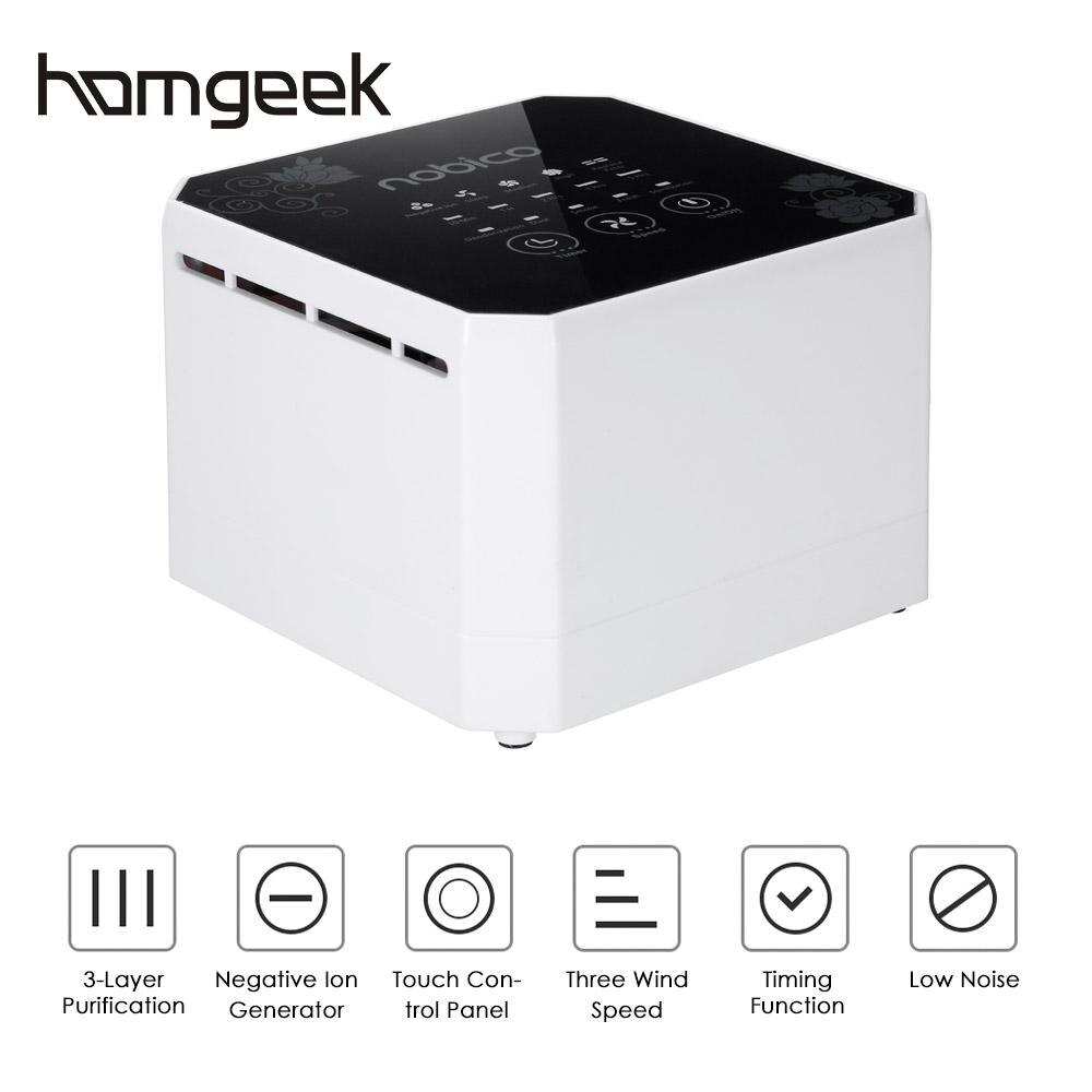 Air Purifier Cleaner Sterilizer Desktop Negative Ion Generator Formaldehyde Mold Odor Dust Smoke Pollen Remover for Home Office