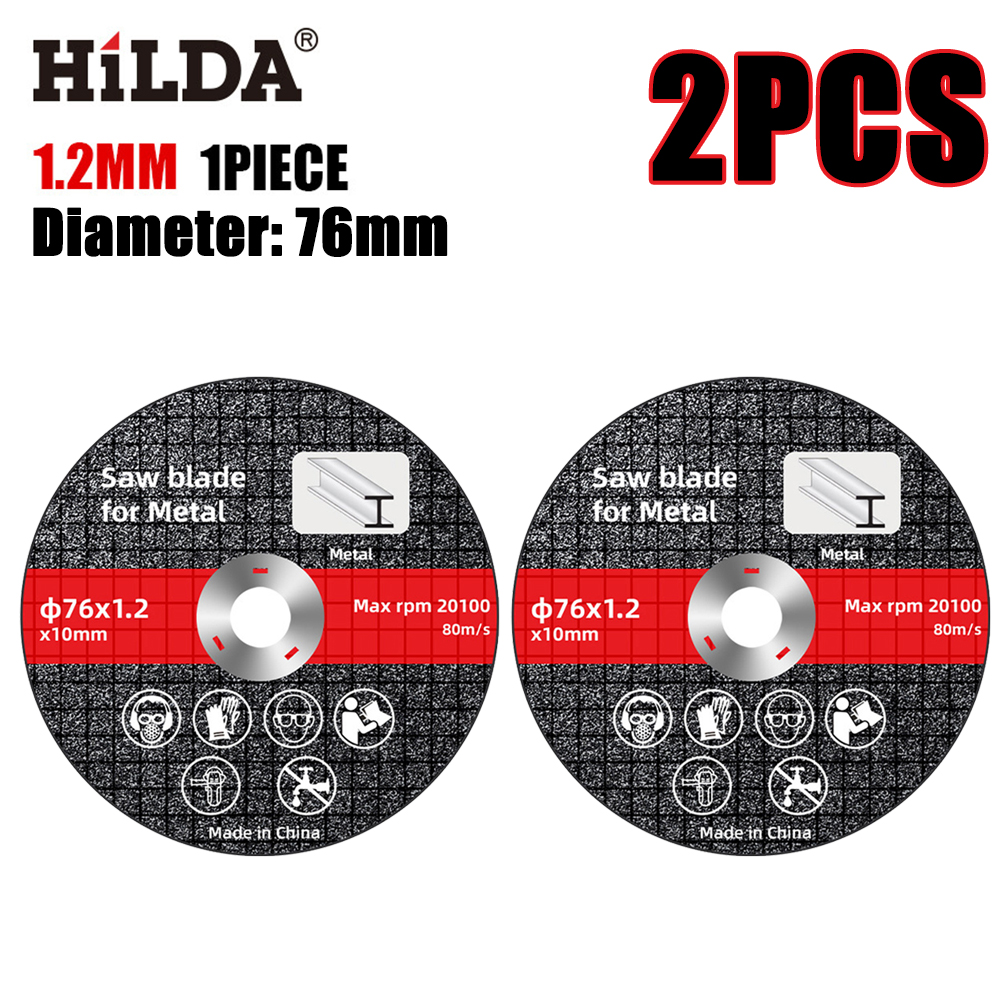 Disco de corte eléctrico de 10-1 piezas, hoja de 76mm, lijado, corte de ruedas circulares, hojas de sierra, amoladora angular de disco, accesorios: 110 mm