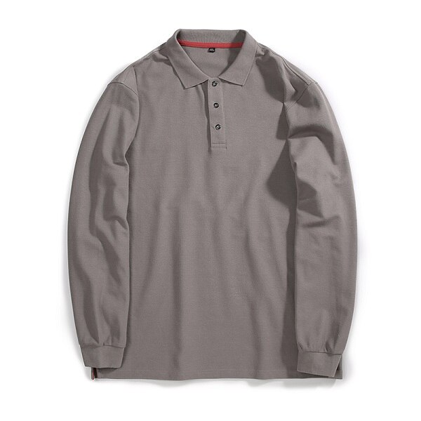 Plus size 5xl 6xl 7xl 8xl forårs business polo shirt herre langærmede mandlige poloer casual polo homme: Khaki / 5xl