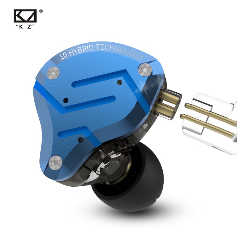 KZ ZS10 Pro Aptx HD Cable In Ear Earphones Hybrid 4BA+1DD Hifi Bass Earbuds Metal Headphone Sport