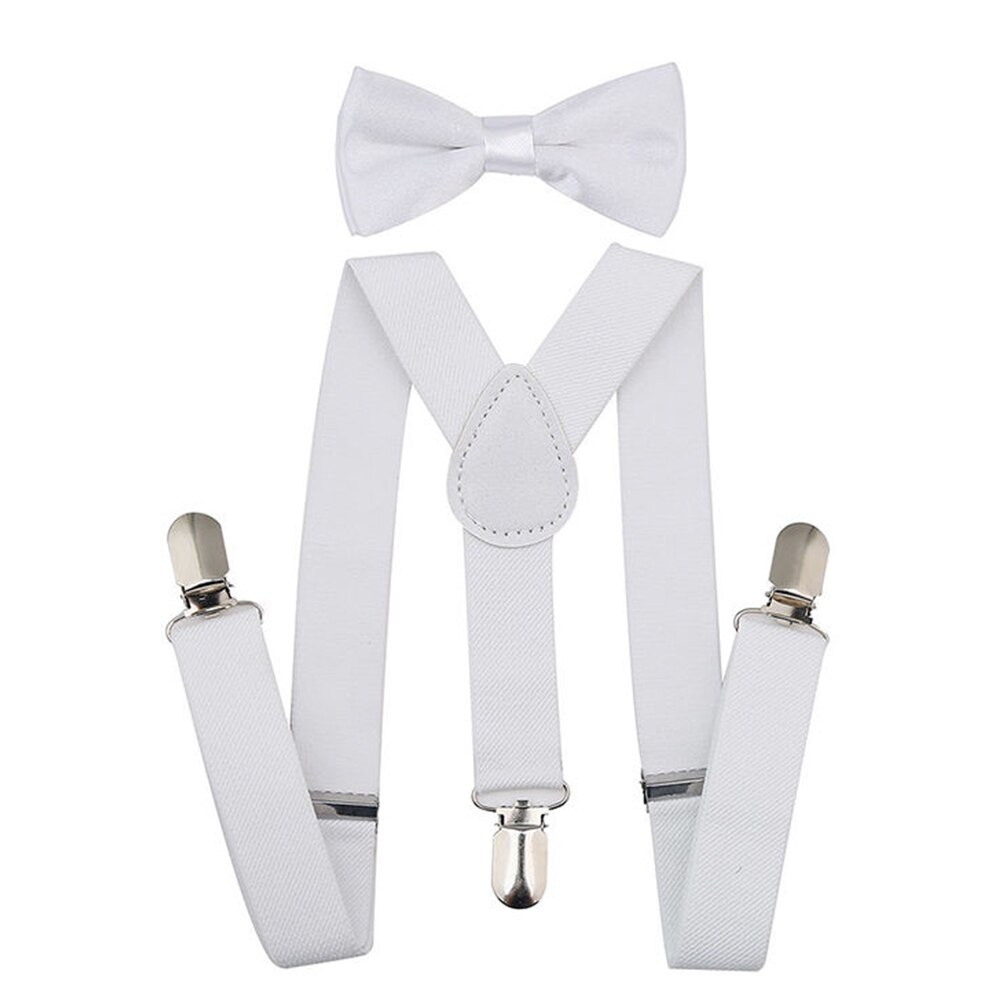 Elastische Singels Verstelbare Kids Bretels Met Bowtie Bow Tie Set Prestaties Bijpassende Banden Outfits Voor Meisjes Jongens