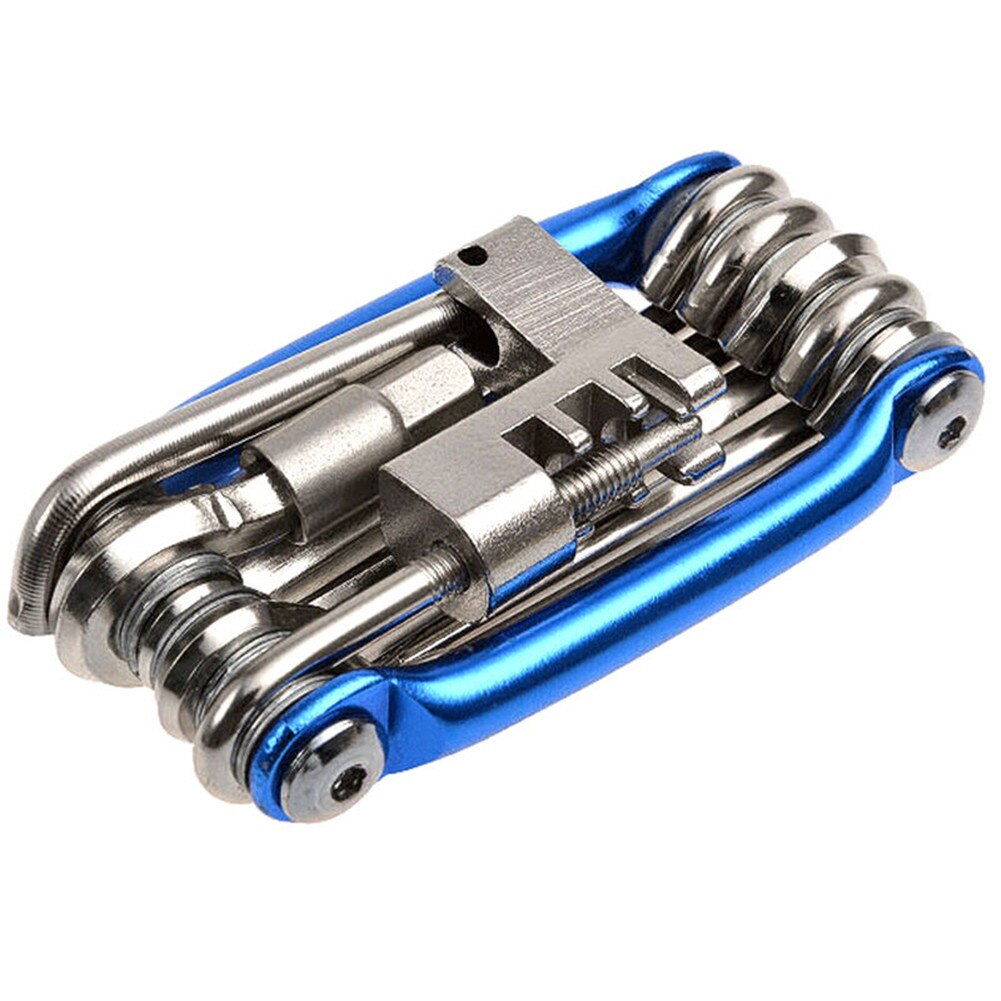 11 Multi Werkzeug Fahrrad Bike Allen Hex Schlüssel Schraubendreher Kette Link Tool MTB ROAD: Blau