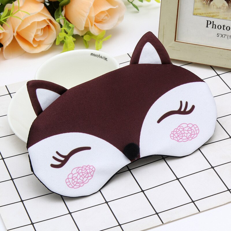 Mooie Slaap Oogmasker Slaapmasker Katoen Kat Ooglap Slaapmasker Leuke Eye Cover Travel Rest Eye Band Slaapmasker Met ijs Zak