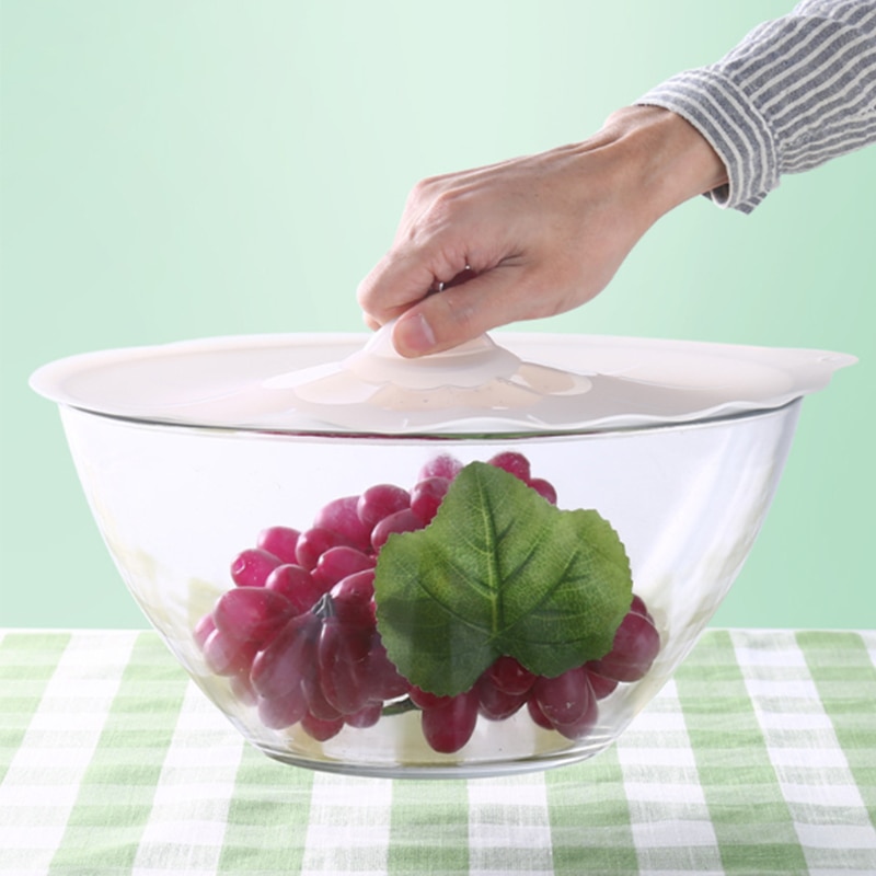 Extra large and large silicone cover kitchen reusable food storage covers suction silicone lids seal for pots and pans