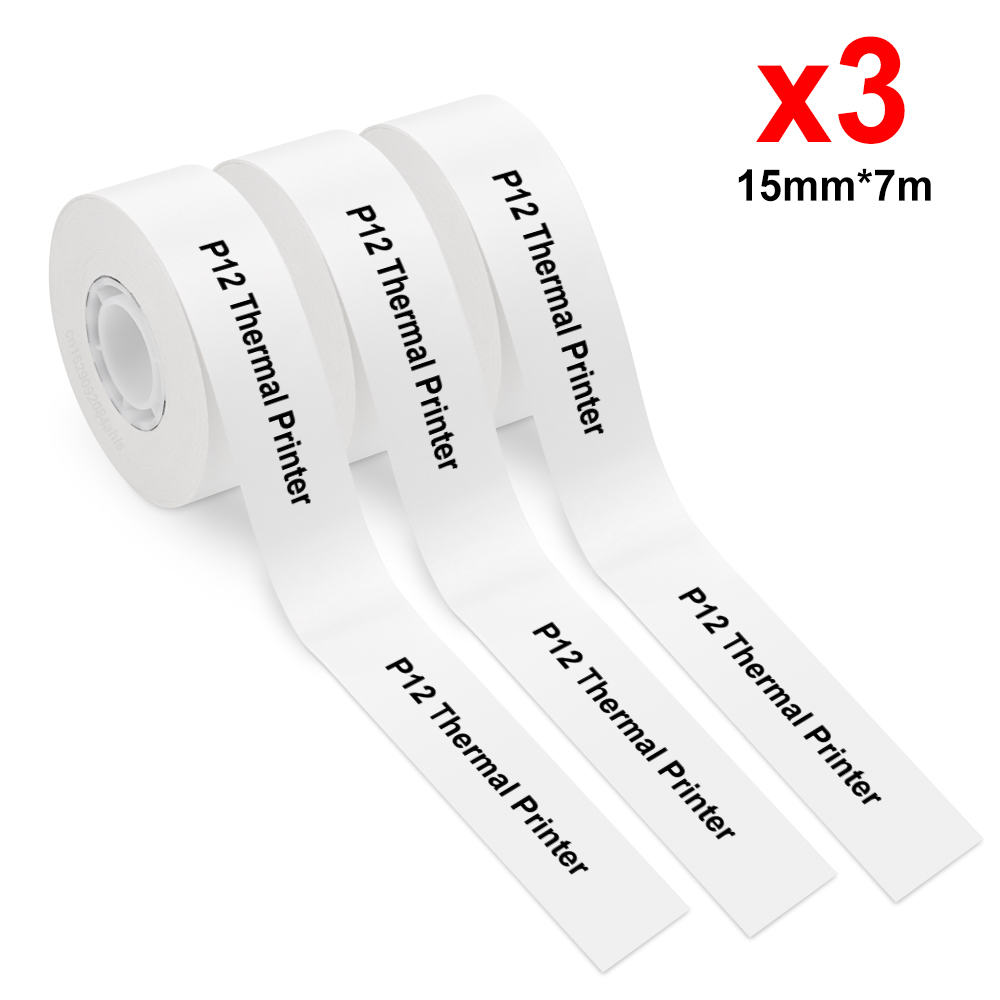 Portable Mini Printer Marklife P12 Thermal Printer Self Adhesive Sticker Labeling Machine P12 with Cutter or 3PK Label Refills: green