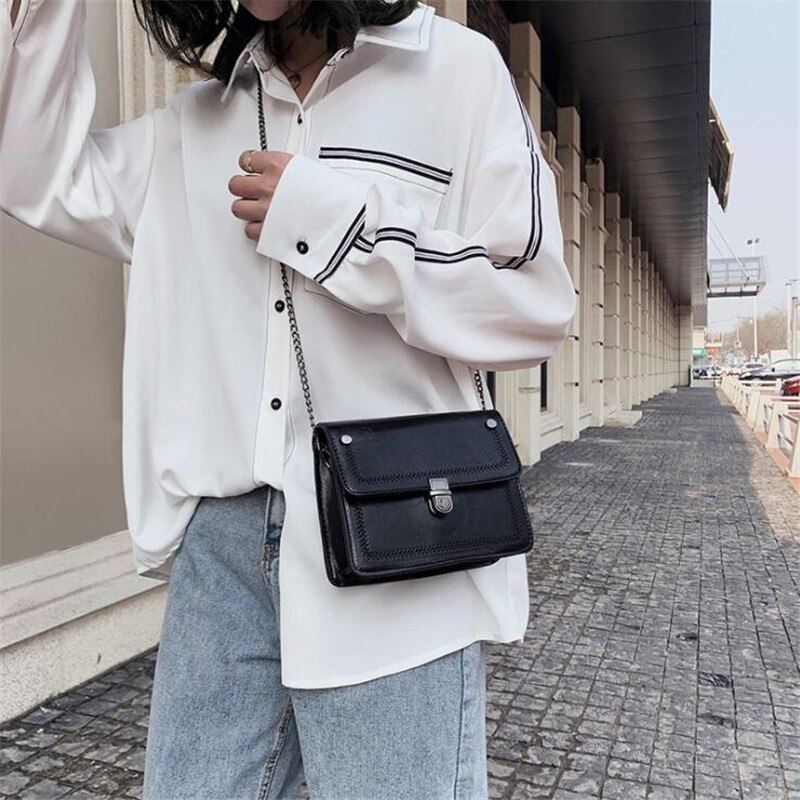 Mini klaff kvinner messenger bag vintage chian small shoulder cross body vesker håndveske damer bolso mujer