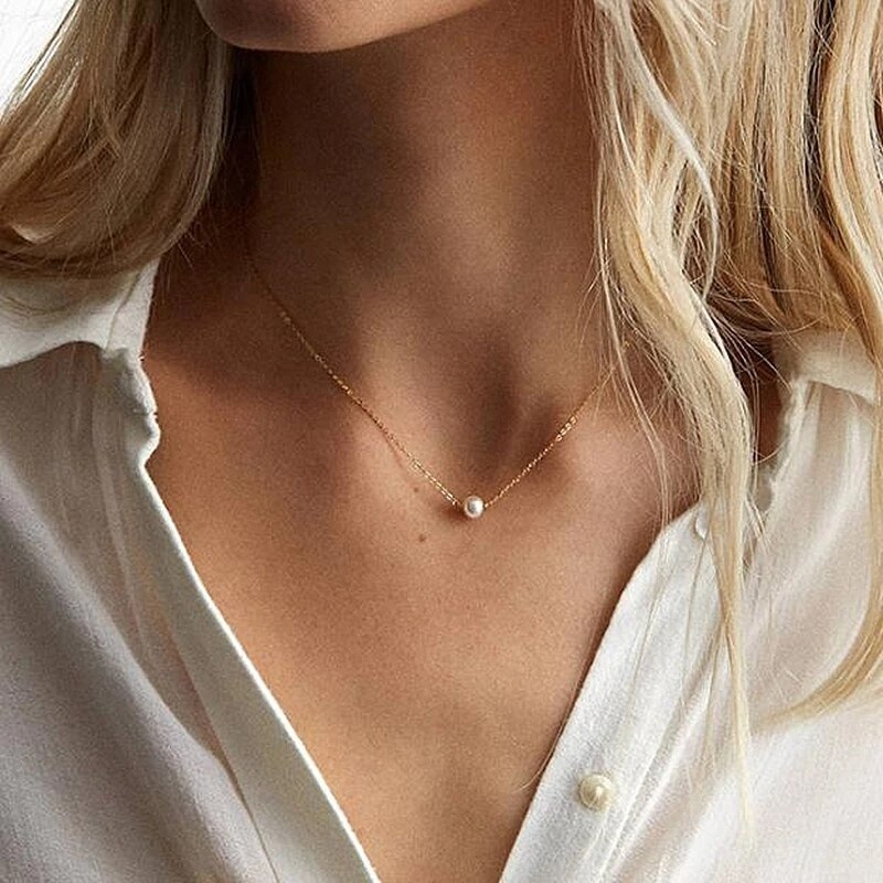 Collier ras du cou en forme de flèche pour femmes, chaîne à maillons en os de poisson plat, couleur or, Simple, à la , bijoux ,: 5