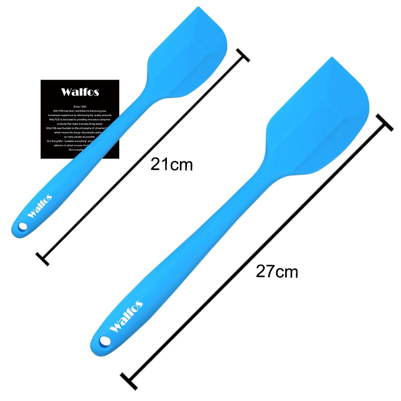 WALFOS 2Stck Silikon Spachtel einstellen Kochen Nicht Stock Butter Cookie Gebäck Schaber Küche Backen Spachtel Freies: 2 Blau