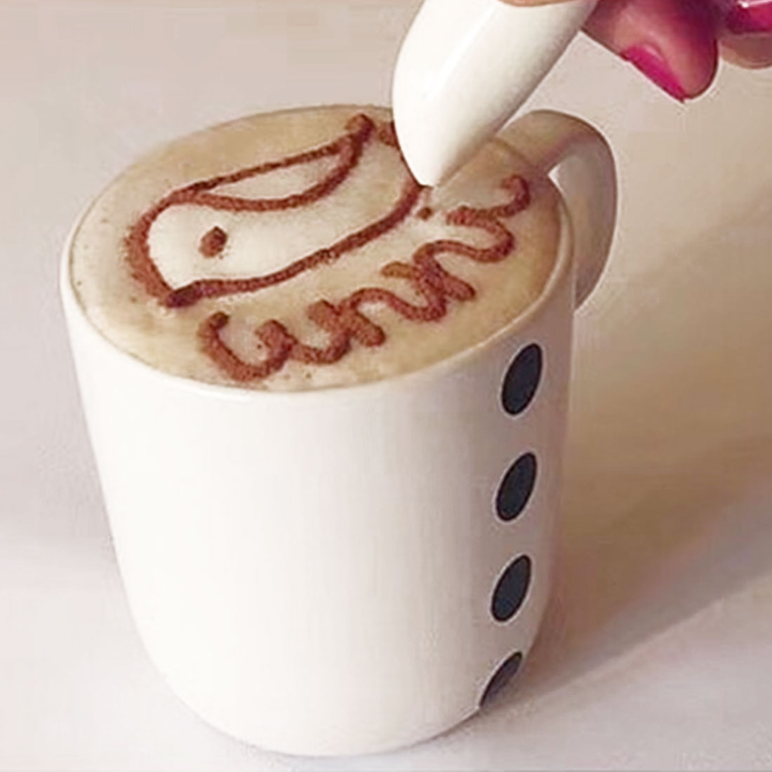 Kaffe udskåret pen krydderi pen til kaffe kage kage dekoration elektrisk bagning latte art kuglepen konditor værktøjer
