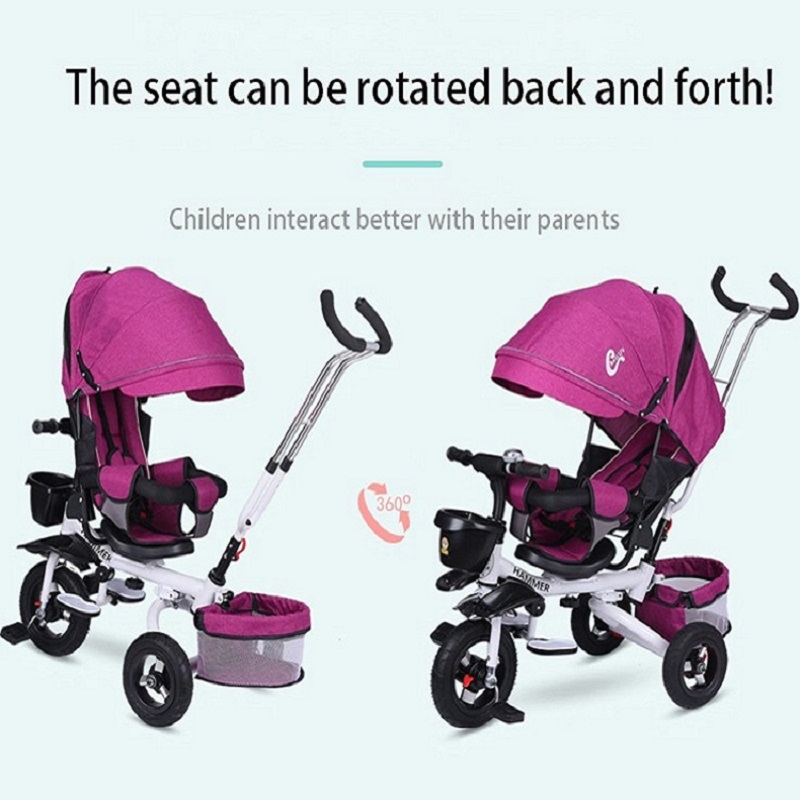 Multifunktions Baby Kinderwagen Faltbare freundlicher Dreirad freundlicher Fahrrad Liege Sitz Raum Rad Drei Räder Kleinkind Kinderwagen