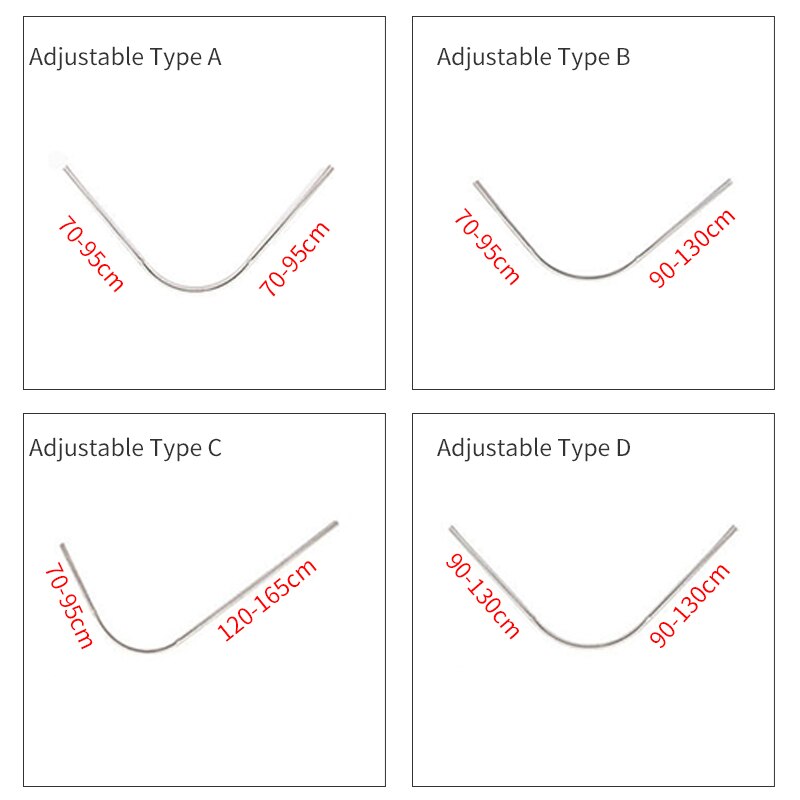 Shower Bar Curtain Rod without Drilling Telescopic Bathroom Curtain Stick Extendable Rail Bathroom Products
