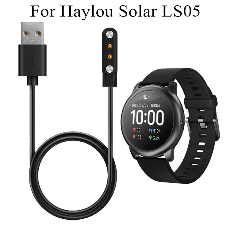 Smart Watch Dock cargador adaptador USB Cable de carga Cable Base Cable para Xiaomi Haylou Solar LS05 Smart Watch accesorios de carga
