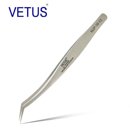 Vetus MJP-Pinzas de maquillaje para extensiones de pestañas, de , sin magnetismo, pinzas de punta fina, antiestáticas