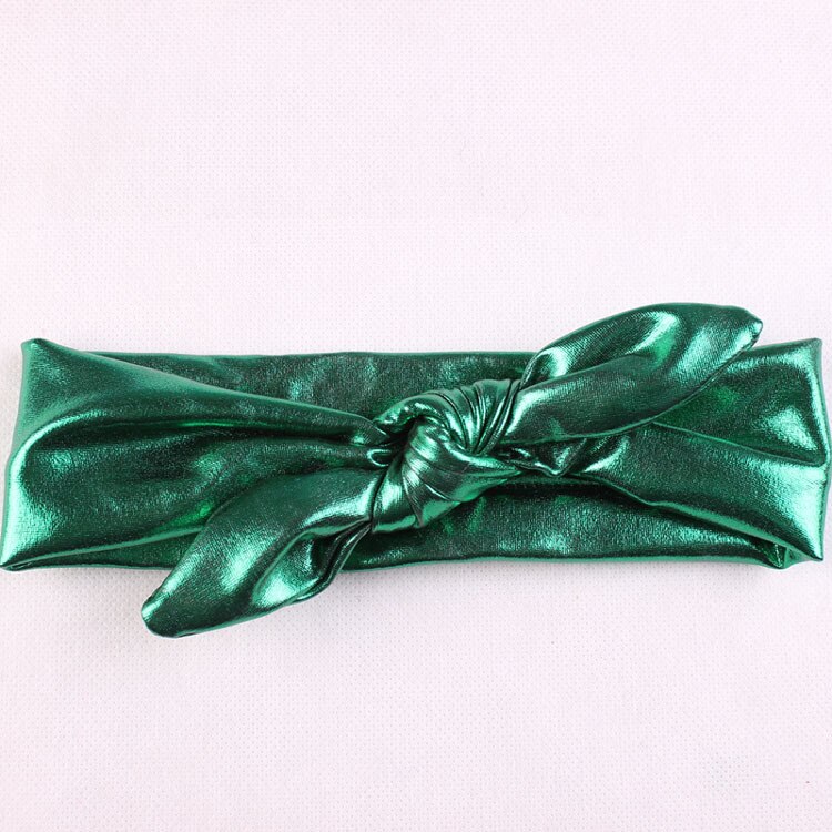 Baby Headband Girls Rabbit Baby Bows Ear Hairband Turban Knot Tie Head Wraps Gd Baby Hair Accessories Bandeau BABYs Fille: MY-LK01-GN