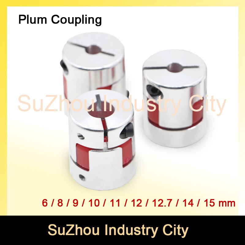 ! 3pcs 6mm to 15mm CNC Starter Shaft Coupler Connector Flexible Jaw Spider Plum Coupling Diameter 30mm Length 35mm