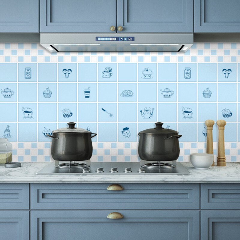 300*60cm cozinha auto-adesivo papel transparente de alta temperatura telha à prova de óleo adesivos de parede impermeáveis