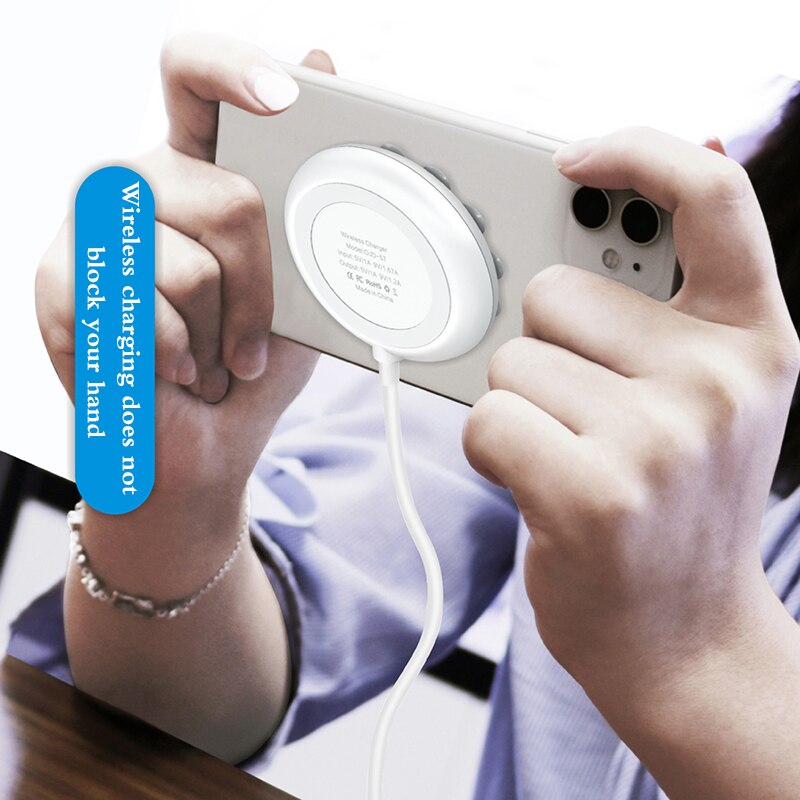 Draagbare draadloze oplader voor iphone xr xs max 10w, snel opladen, sterke zuignap, oplaadpad voor samsung note 10 9 s9+ s8