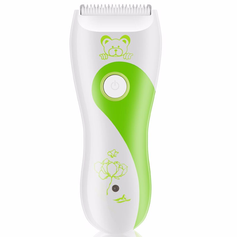 Coupe-cheveux bébé tondeuse électrique vert Flexible à faible bruit forte puissance imperméable coupe-cheveux tondeuse ABS doux