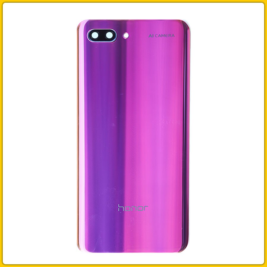 Cubierta de batería OEM para Huawei Honor 10, carcasa, carcasa trasera, reemplazo de puerta con lente de cristal: Purple With Lens